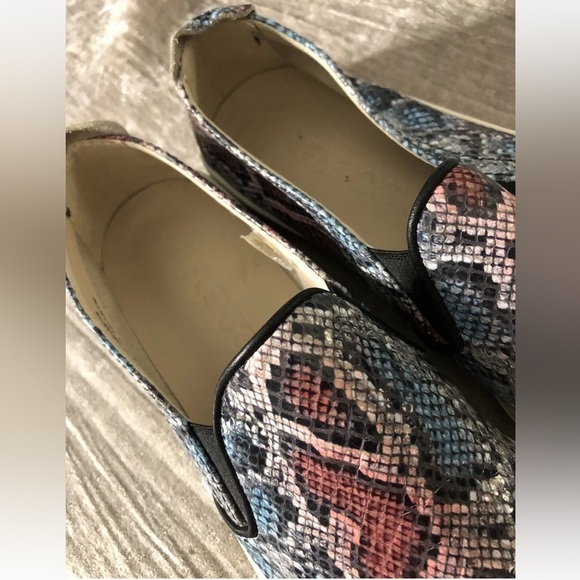 The Flexx size 9.5 blue & pink platform Python platform slip on sneaker leather - Picture 6 of 11